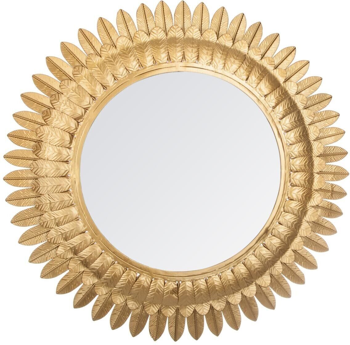 Atmosphera Miroir "Feuilles d'or", métal D70 cm Atmosphera Miroir "Feuilles d'or", métal D70 cm