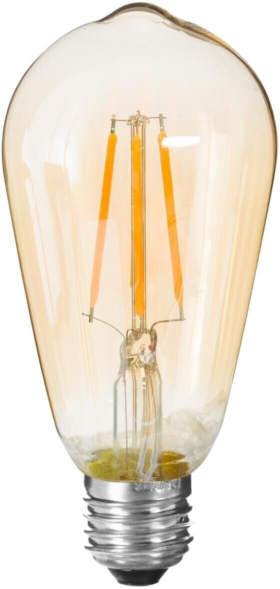 Atmosphera Ampoule LED "Larme" ambrée, filament droit E27 Atmosphera Ampoule LED "Larme" ambrée, filament droit E27