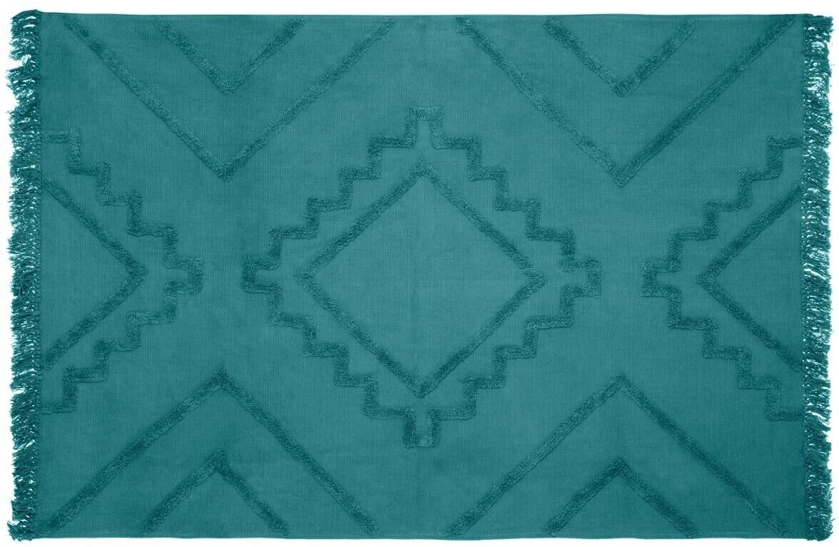 Atmosphera Tapis en coton tufté "Inca" bleu 120x170 cm Atmosphera Tapis en coton tufté "Inca" bleu 120x170 cm