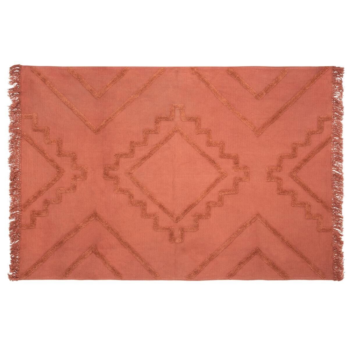 Atmosphera Tapis en coton tufté "Inca" terracota 120x170 cm