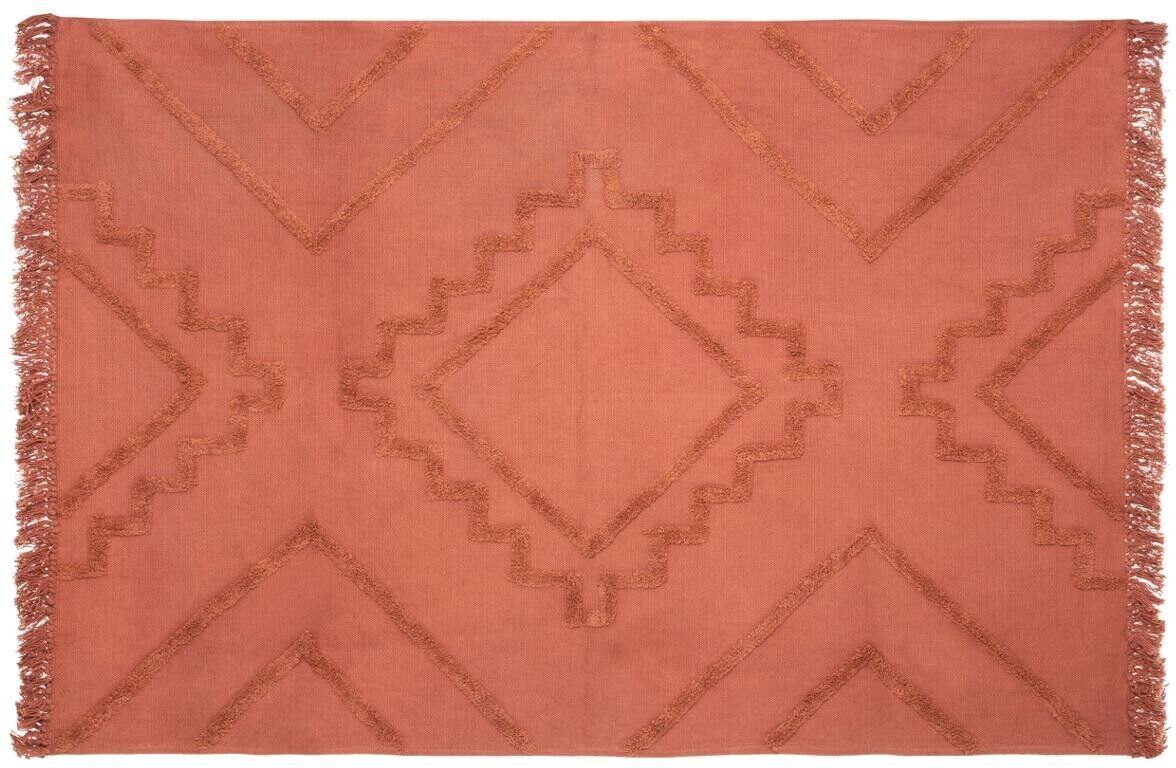 Atmosphera Tapis en coton tufté "Inca" terracota 120x170 cm Atmosphera Tapis en coton tufté "Inca" terracota 120x170 cm