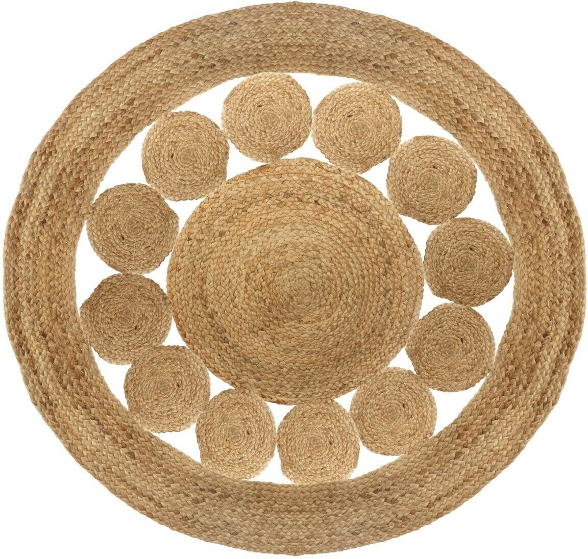 Atmosphera Tapis ajouré en jute D120 cm Atmosphera Tapis ajouré en jute D120 cm