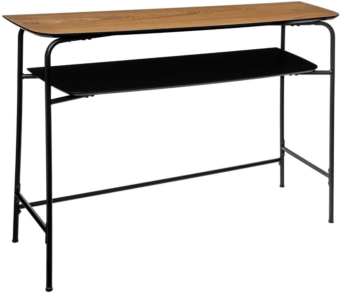 Atmosphera Console "Akita" noire, métal plateau frêne Atmosphera Console "Akita" noire, métal plateau frêne