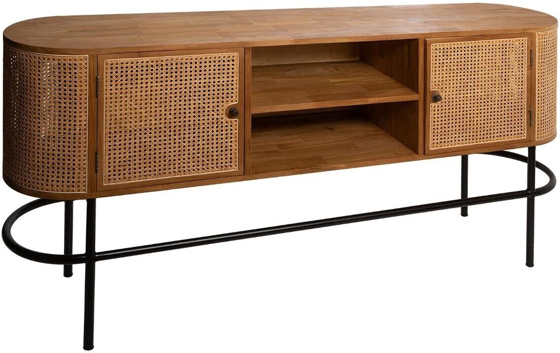 Atmosphera Buffet "Piana", métal, teck cannage rotin Atmosphera Buffet "Piana", métal, teck cannage rotin