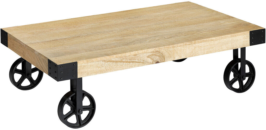 Atmosphera Table basse "Silas", métal bois de manguier Atmosphera Table basse "Silas", métal bois de manguier