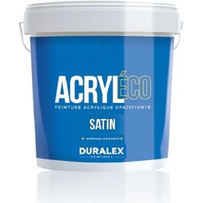 Peinture finition Acryl'éco satin blanc gamme ECO 15 l DURALEX 117100231 Blanc - Publicité Peinture finition Acryl'éco satin blanc gamme ECO 15 l DURALEX 117100231 Blanc - Publicité