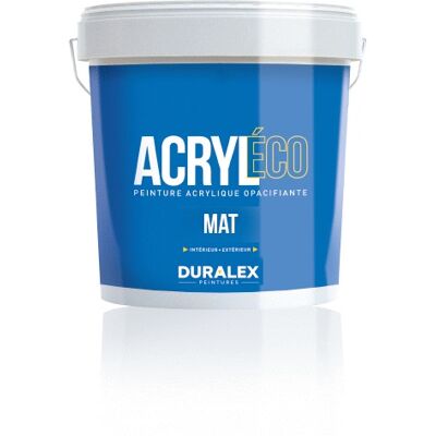 Peinture copolymères Acryl'éco Mat DURALEX 117100211 Blanc - Publicité Peinture copolymères Acryl'éco Mat DURALEX 117100211 Blanc - Publicité