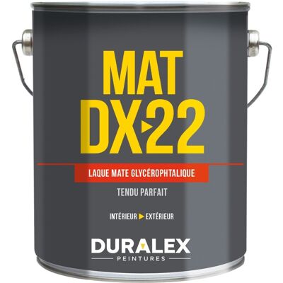Laque mate glycérophtalique DX 22 blanc 3 L DURALEX 105100204 Blanc - Publicité Laque mate glycérophtalique DX 22 blanc 3 L DURALEX 105100204 Blanc - Publicité