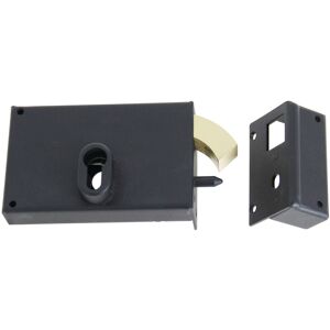 Serrure monopoint en applique à crochet profilé européen horizontale droite finition epoxy noir JPM 384500-01-11 - Publicité Serrure monopoint en applique à crochet profilé européen horizontale droite finition epoxy noir JPM 384500-01-11 - Publicité