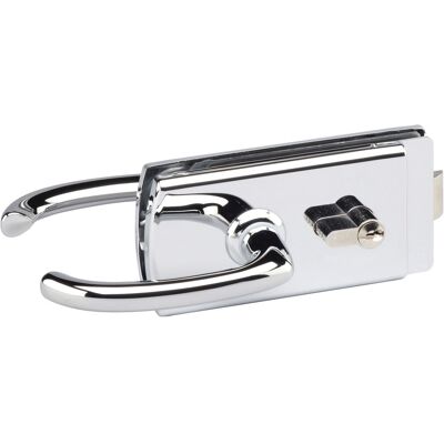 Stremler ASSA ABLOY Serrure de milieu cylindre béquille à déport LAGUNE 15 chromé mat 4360 épaisseur 8mm STREMLER 4360.31.0 - Publicité Stremler ASSA ABLOY Serrure de milieu cylindre béquille à déport LAGUNE 15 chromé mat 4360 épaisseur 8mm STREMLER 4360.31.0 - Publicité