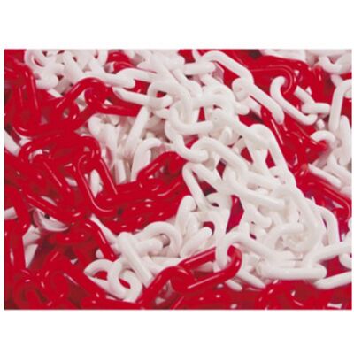 Chaîne en plastique 25 m rouge et blanche N°8 sachet TALIAPLAST 530100 Rouge - Publicité Chaîne en plastique 25 m rouge et blanche N°8 sachet TALIAPLAST 530100 Rouge - Publicité
