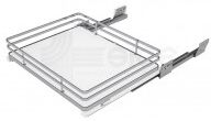 Panier coulissant tablette mélaminé blanc pour meuble 600 - SIGE SPA - 119+