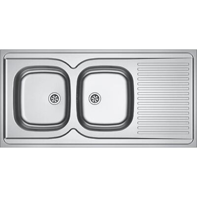 Evier 2 cuves inox avec égouttoir MAN721-1200 1200 x 600 cm à poser FRANKE 010372 - Publicité Evier 2 cuves inox avec égouttoir MAN721-1200 1200 x 600 cm à poser FRANKE 010372 - Publicité