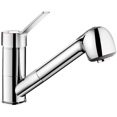 Mitigeur d'évier mécanique H 105 mm avec douchette extractible DELABIE 2211 - Publicité Mitigeur d'évier mécanique H 105 mm avec douchette extractible DELABIE 2211 - Publicité
