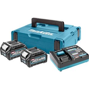 Makita Pack énergie 40V max XGT Lithium-Ion 2 batteries 2,5Ah + chargeur + coffret MAKPAC - MAKITA - 191J81-6