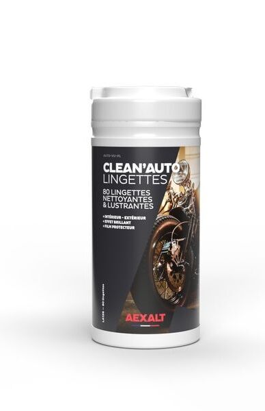 Boite de 80 CLEAN’AUTO lingettes nettoyantes + lustrantes - AEXALT - LA126