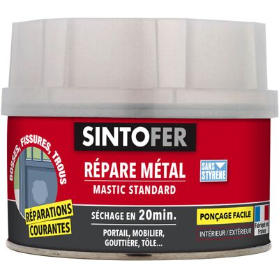 Mastic Polyester Sinto 970g - Réparation Métal - Publicité Mastic Polyester Sinto 970g - Réparation Métal - Publicité