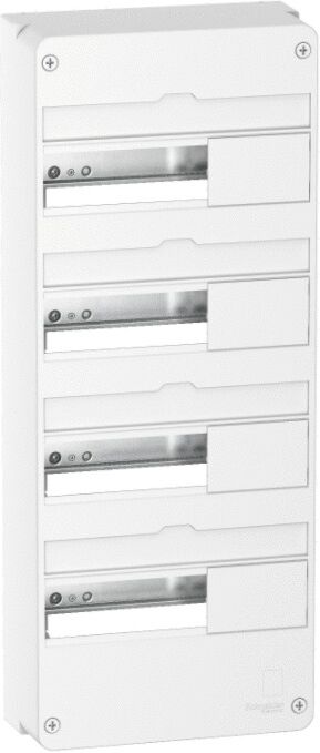 Coffret en saillie RESI9 blanc 4 rangées de 13 modules 90A - SCHNEIDER ELECTRIC - R9H13404