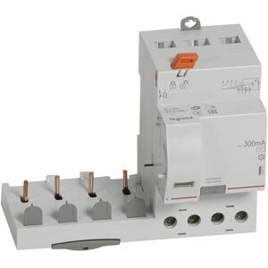 Legrand Bloc différentiel adaptable à vis DX³ pour disjoncteur 1 module par pôle 300mA 4P 400V type AC 40A 300mA - LEGRAND - 410511