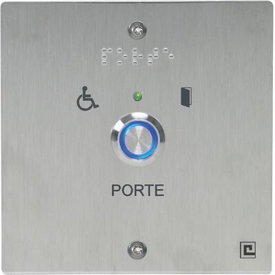 HERACLES - PL80NFLH - Plaque inox - LED - bouton PMR - Publicité HERACLES - PL80NFLH - Plaque inox - LED - bouton PMR - Publicité