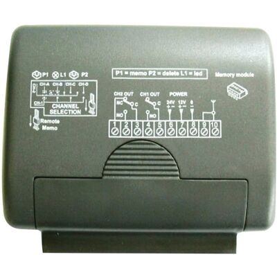 Récepteur 2 canaux 12/24 VAC 300 codes CARDIN RQM449200 - Publicité Récepteur 2 canaux 12/24 VAC 300 codes CARDIN RQM449200 - Publicité