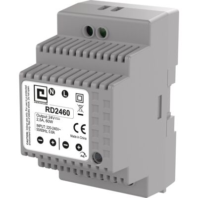 Alimentation à découpage rail DIN 3MOD 2,5 A 60 W HERACLES PCA-ALIMRD2460 - Publicité Alimentation à découpage rail DIN 3MOD 2,5 A 60 W HERACLES PCA-ALIMRD2460 - Publicité