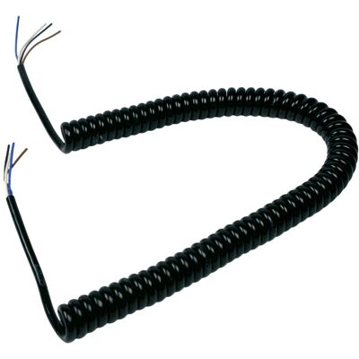 Cordon spirale extensible longueur 3 m section 4 x 0,75 mm2 AFCA FYC34075 - Publicité Cordon spirale extensible longueur 3 m section 4 x 0,75 mm2 AFCA FYC34075 - Publicité