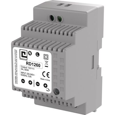 Alimentation à découpage rail DIN 3MOD 5 A 60 W HERACLES PCA-ALIMRD1260 - Publicité Alimentation à découpage rail DIN 3MOD 5 A 60 W HERACLES PCA-ALIMRD1260 - Publicité
