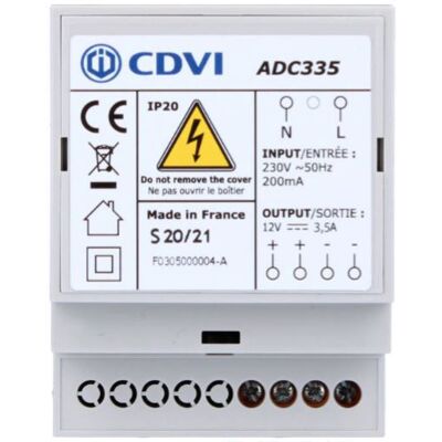 Alimentation à découpage 12 V 3 A CDVI ADC335 - Publicité Alimentation à découpage 12 V 3 A CDVI ADC335 - Publicité