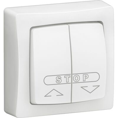 Double poussoir en saillie pour volets roulants LEGRAND 086010L Blanc 9003 - Publicité Double poussoir en saillie pour volets roulants LEGRAND 086010L Blanc 9003 - Publicité