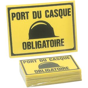 NOVAP Lot de 25 panneaux de chantier ''Port du casque obligatoire'' - NOVAP - 4304342