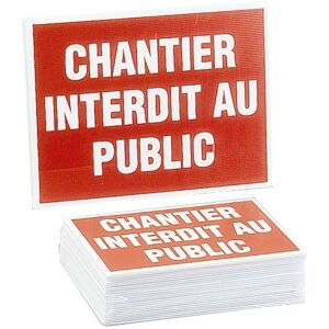 NOVAP Lot de 25 panneaux ''Chantier interdit au public'' - NOVAP - 4306148