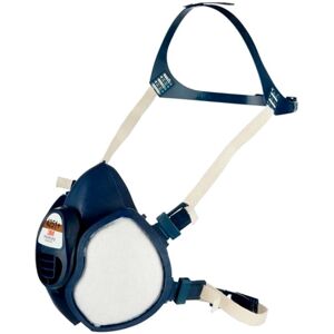 Demi-masque jetable à filtres intégrés 4277 ABE1P3R vapeurs organiques et gaz acides 3M 7100113102 Bleu - Publicité Demi-masque jetable à filtres intégrés 4277 ABE1P3R vapeurs organiques et gaz acides 3M 7100113102 Bleu - Publicité