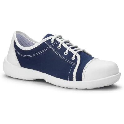 Chaussure de sécurité basse S1P SRC FASHION pour femme blanc/bleu marine P41 S24 LOANE-MARINE-41 Blanc - Publicité Chaussure de sécurité basse S1P SRC FASHION pour femme blanc/bleu marine P41 S24 LOANE-MARINE-41 Blanc - Publicité