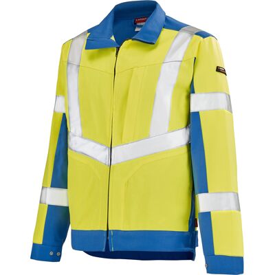 Blouson de travail haute visibilité mixte LUTEA WORK VISION 2 jaune fluo/bleu azur T2 LAFONT LA-3HVNCP-592-2 Jaune fluo - Publicité Blouson de travail haute visibilité mixte LUTEA WORK VISION 2 jaune fluo/bleu azur T2 LAFONT LA-3HVNCP-592-2 Jaune fluo - Publicité