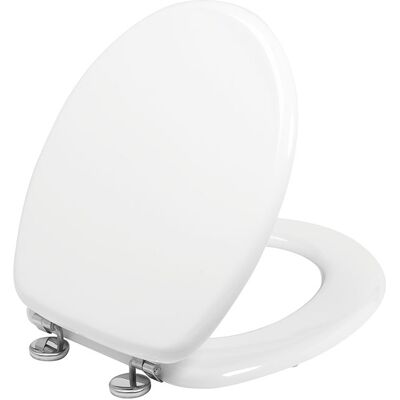Abattant wc WOODY en charnière inox laqué blanc WIRQUIN 21230004 - Publicité Abattant wc WOODY en charnière inox laqué blanc WIRQUIN 21230004 - Publicité