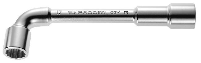 Clé à pipe débouchée forgée 6x12 pans D.29mm L.300mm - FACOM - 76.29