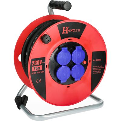 Enrouleur 25 m - Câble H07RN-F 3G 2,5 mm² - IP44 - Publicité Enrouleur 25 m - Câble H07RN-F 3G 2,5 mm² - IP44 - Publicité