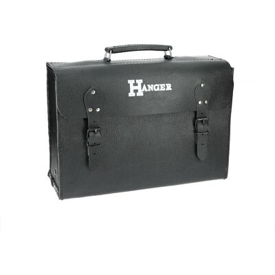 Sac porte-outil noir en cuir 41 x 28 x 15 cm HANGER 510010 - Publicité Sac porte-outil noir en cuir 41 x 28 x 15 cm HANGER 510010 - Publicité
