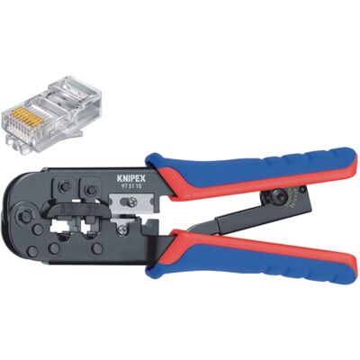 Pince à sertir pour fiches Western 190 mm KNIPEX 97 51 10 SB - Publicité Pince à sertir pour fiches Western 190 mm KNIPEX 97 51 10 SB - Publicité