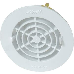 NICOLL Grille de ventilation à encastrer aération intérieur à fermeture PVC D 100mm  blanc - NICOLL - 1FATM100