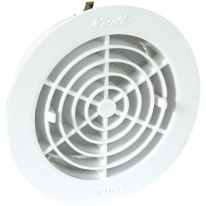 NICOLL Grille de ventilation à encastrer aération intérieur à fermeture PVC D 125mm blanc - NICOLL - 1FATM125