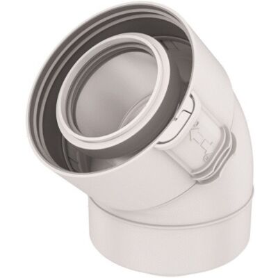 Coude 45° Rolux condensation D60/100 mm PPTL/PP sekurit UBBINK 229200 - Publicité Coude 45° Rolux condensation D60/100 mm PPTL/PP sekurit UBBINK 229200 - Publicité