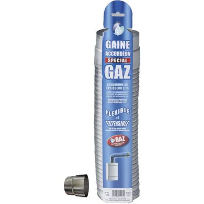 Gaine accordéon spécial gaz 111/116 mm +raccord TEN 15111 - Publicité Gaine accordéon spécial gaz 111/116 mm +raccord TEN 15111 - Publicité