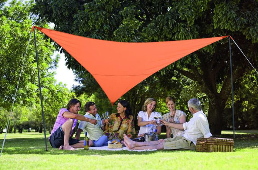 Pack voile d'ombrage triangulaire Camping Serenity 5m terracota - JARDILINE - VK555 TERRACOTTA