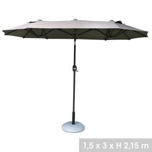 NOTRE SELECTION Parasol double 3x1,5xH2,17m gris anthracite - 153106