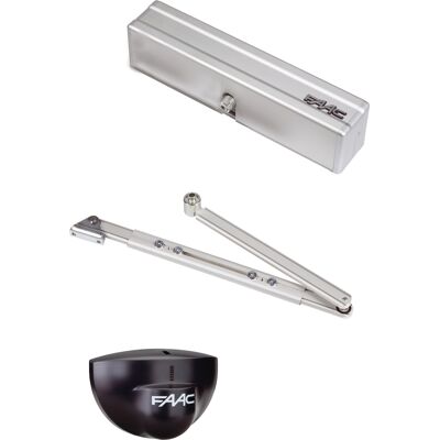 Automatisme pour porte battante avec bras à pousser et radar FAAC BOX950P - Publicité Automatisme pour porte battante avec bras à pousser et radar FAAC BOX950P - Publicité