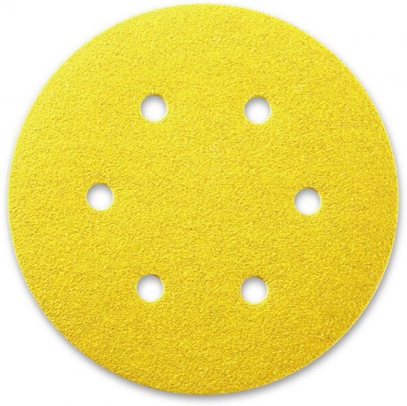 Boîte de 100 disques auto-aggripantes 6 trous GR180 jaune - SIA ABRASIVES - 333767260180