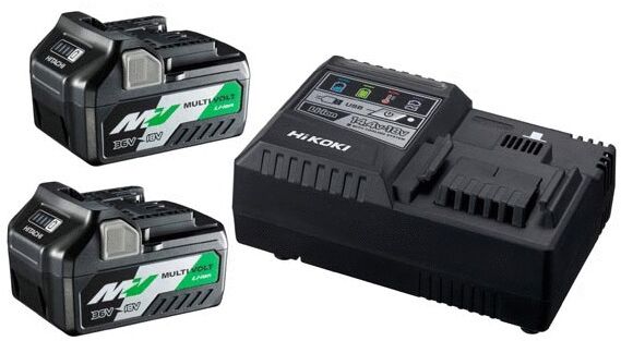 Pack de 2 batteries Multi-Volt 36 - 18 V + chargeur UC18YSL3 - HIKOKI - UC18YSL3WEZ