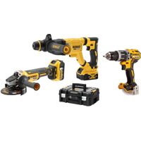 Pack de 3 outils 18V DCK327P2T (DCH263/DCG405/DCD791) + 2 batteries 5 Ah + chargeur en coffret TSTAK – DEWALT